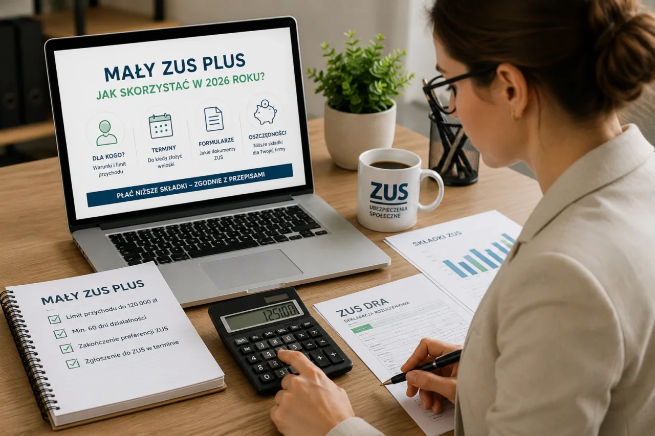 Mały ZUS Plus – jak skorzystać w 2026 roku? 1 Mały ZUS Plus – jak skorzystać z ulgi ZUS dla przedsiębiorcy